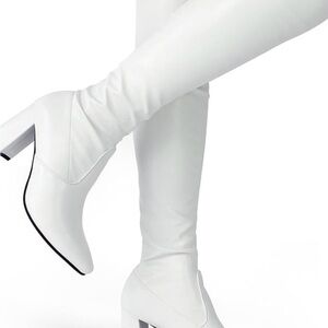 Hawkwell White Over the Knee Boots